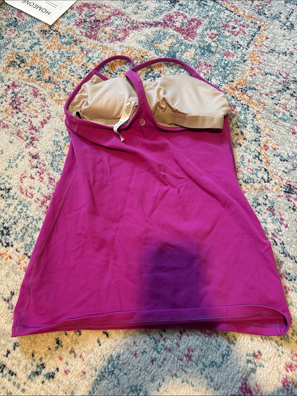 lululemon athletica Magenta Tank Top with Built-In Shelf Bra - Picture 2 of 3